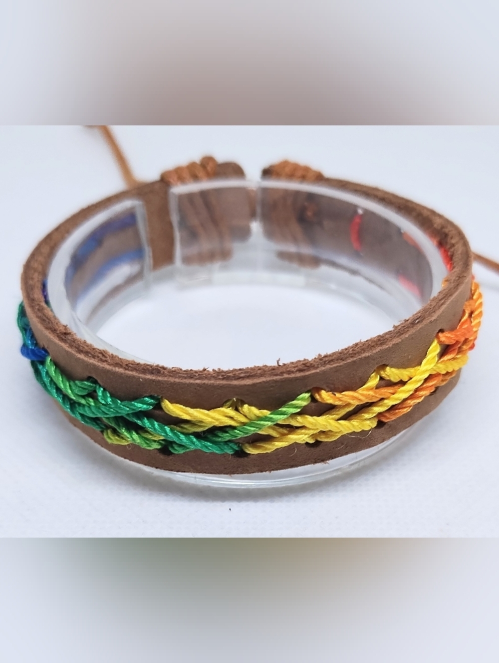 Men's Bracelet Leather Braided Brown Jewelry‎ New g2